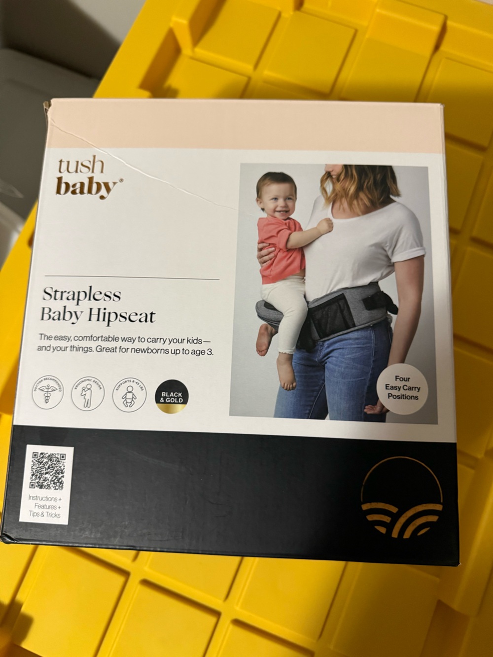 Tushbaby Strapless Baby Hipseat - Black
